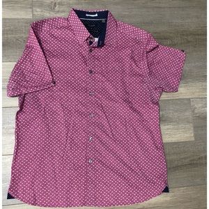 Men’s short sleeve Ted Baker London button up shirt. XL. European size 6.